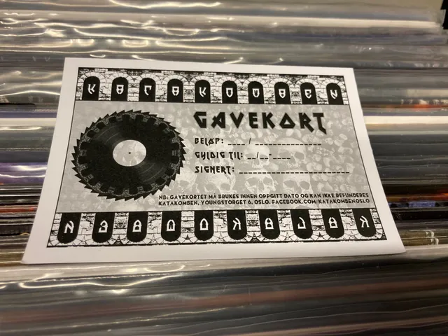 Katakomben digitalt gavekort 250 kr nettbutikk