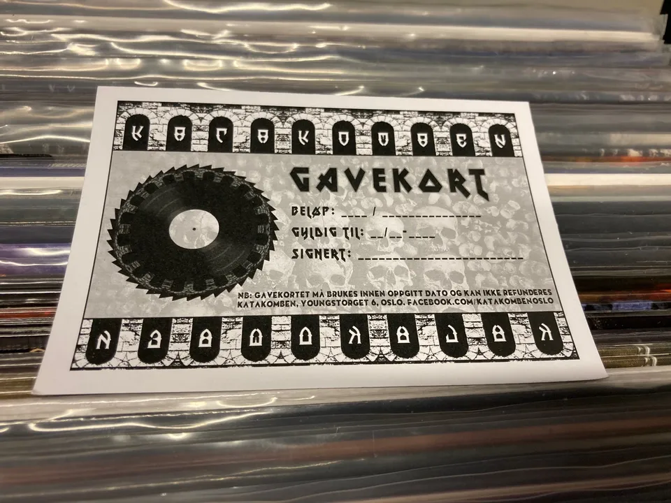 Katakomben digitalt gavekort 250 kr nettbutikk
