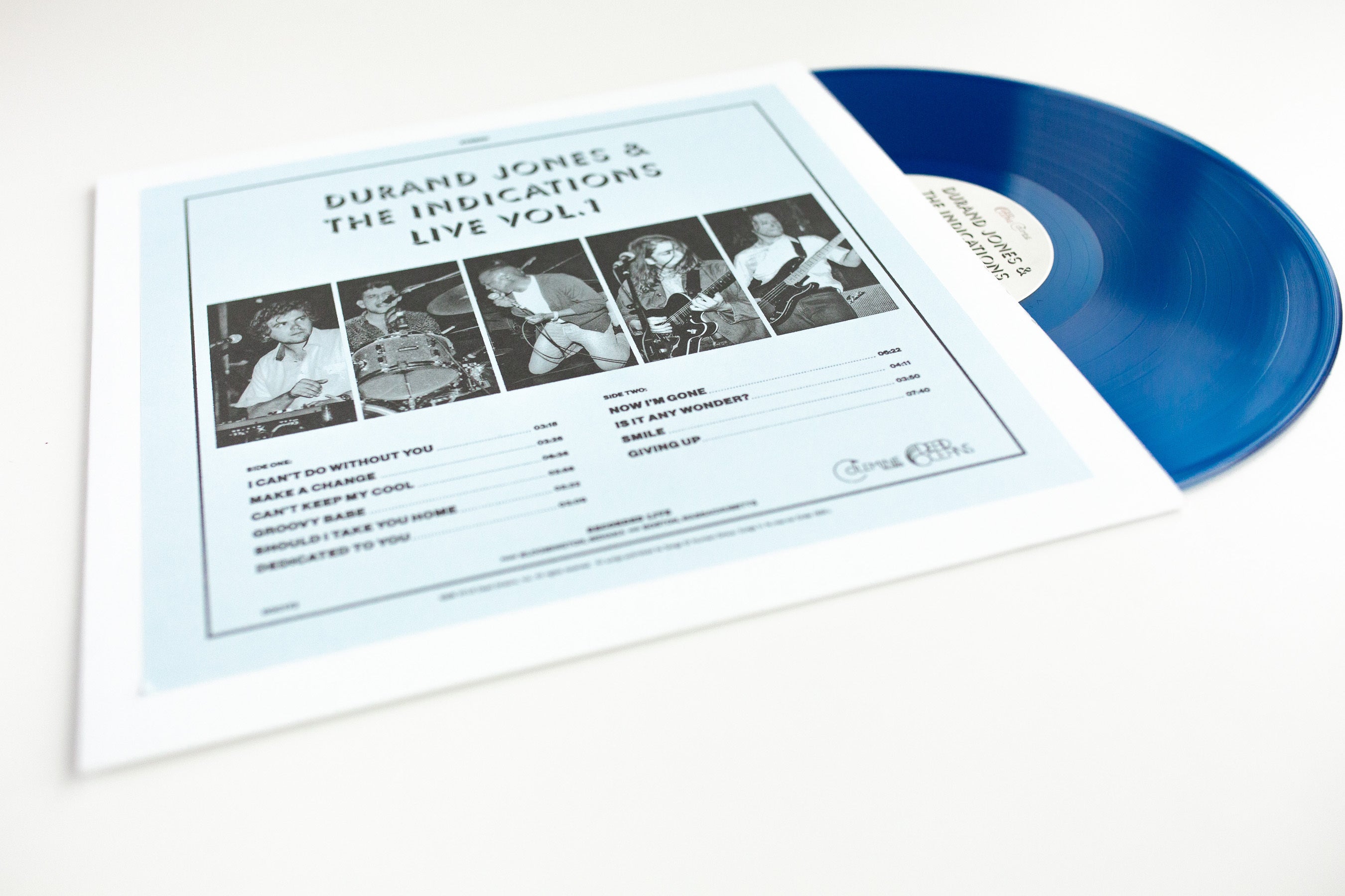 Durand Jones & The Indications Live Vol. 1 vinylplate translucent blå