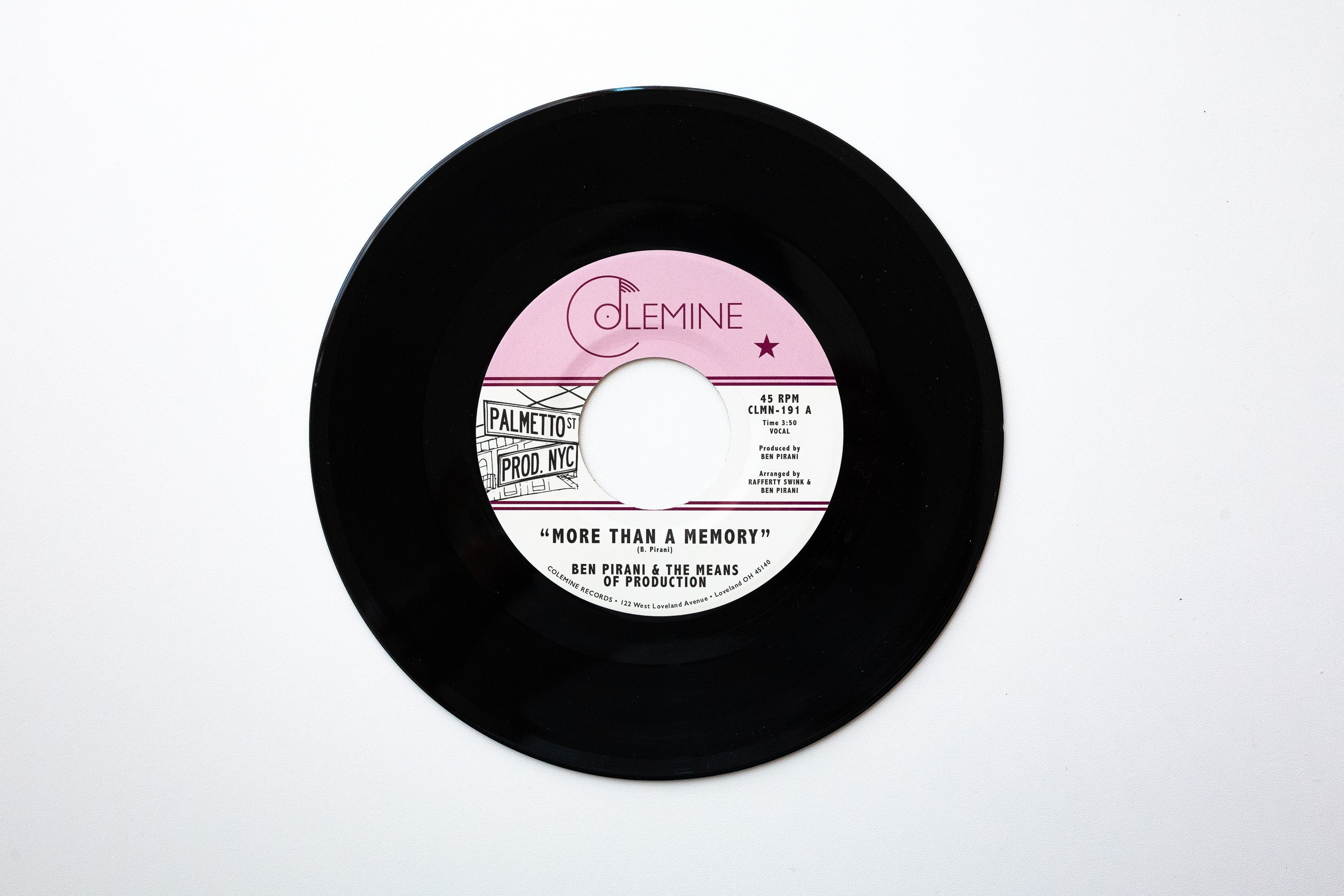 Ben Pirani More Than A Memory 7-tommer singel white label