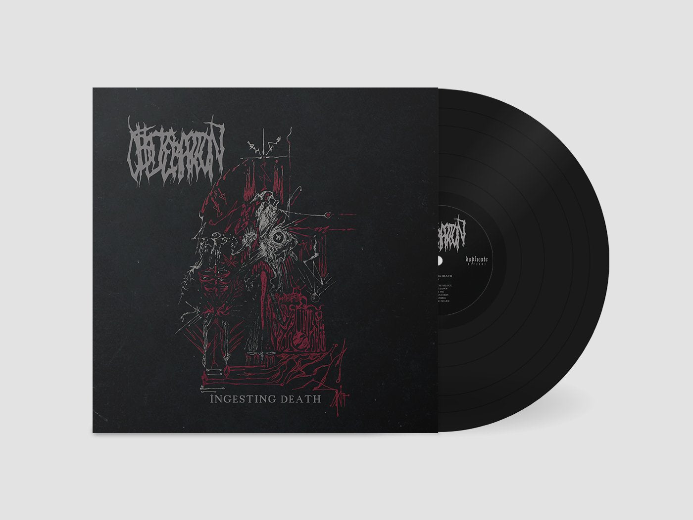 Obliteration Ingesting Death LP samleplate