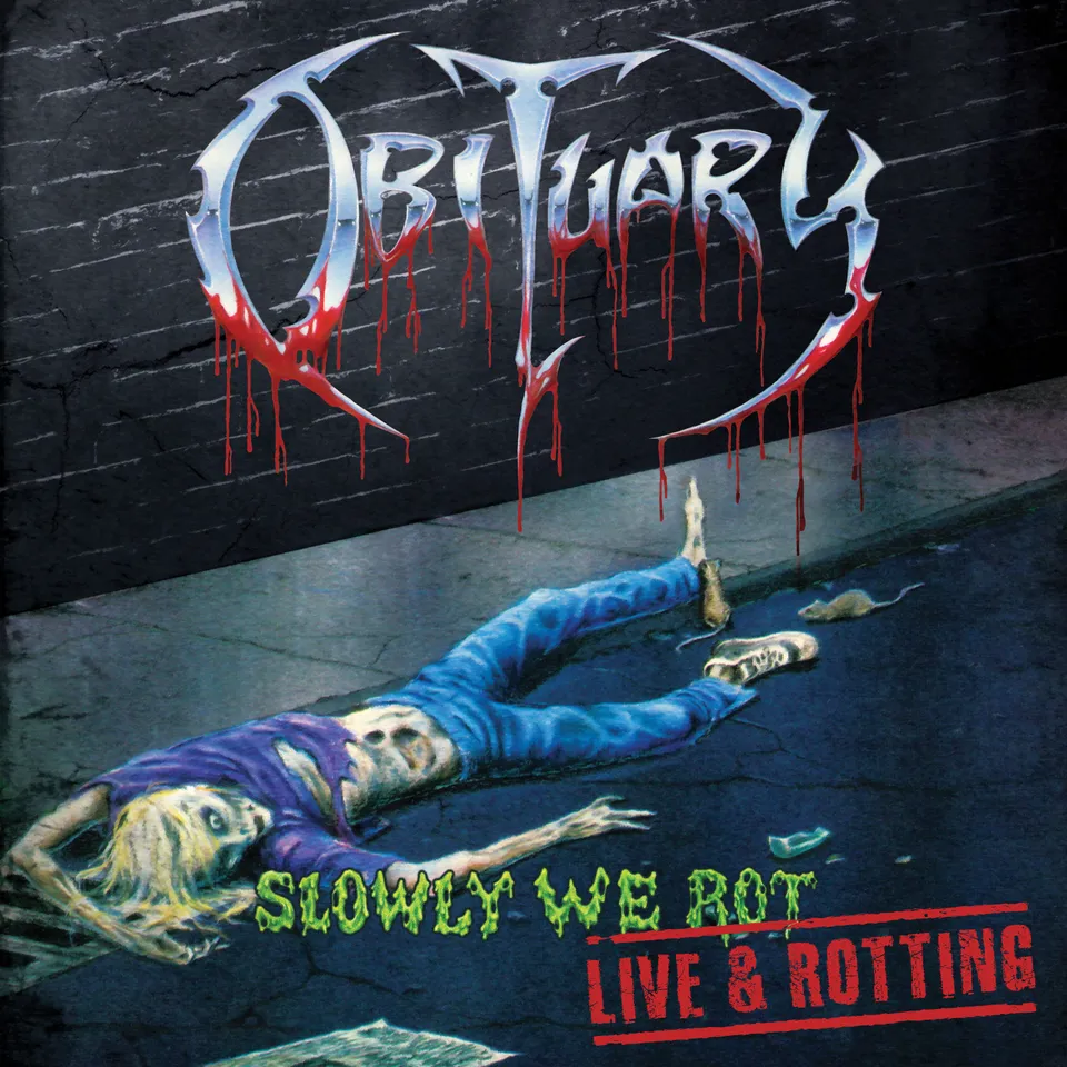 Obituary Slowly We Rot Live & Rotting LP slime green vinyl