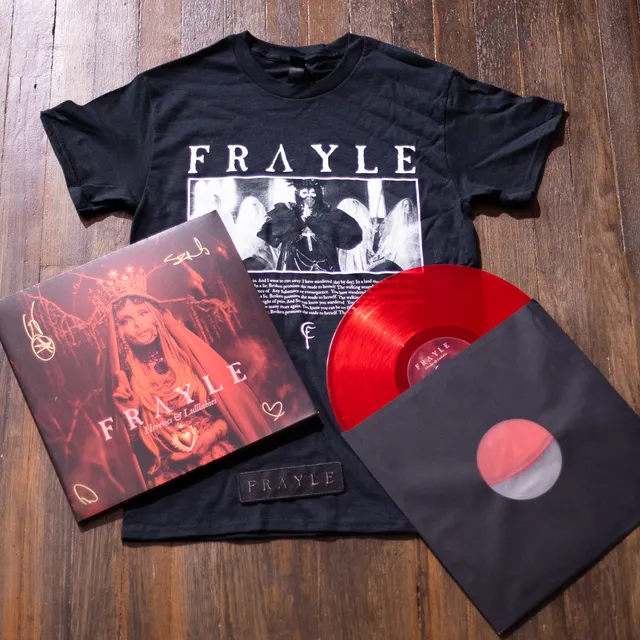 Frayle Heretics bundle rød vinyl + t-skjorte