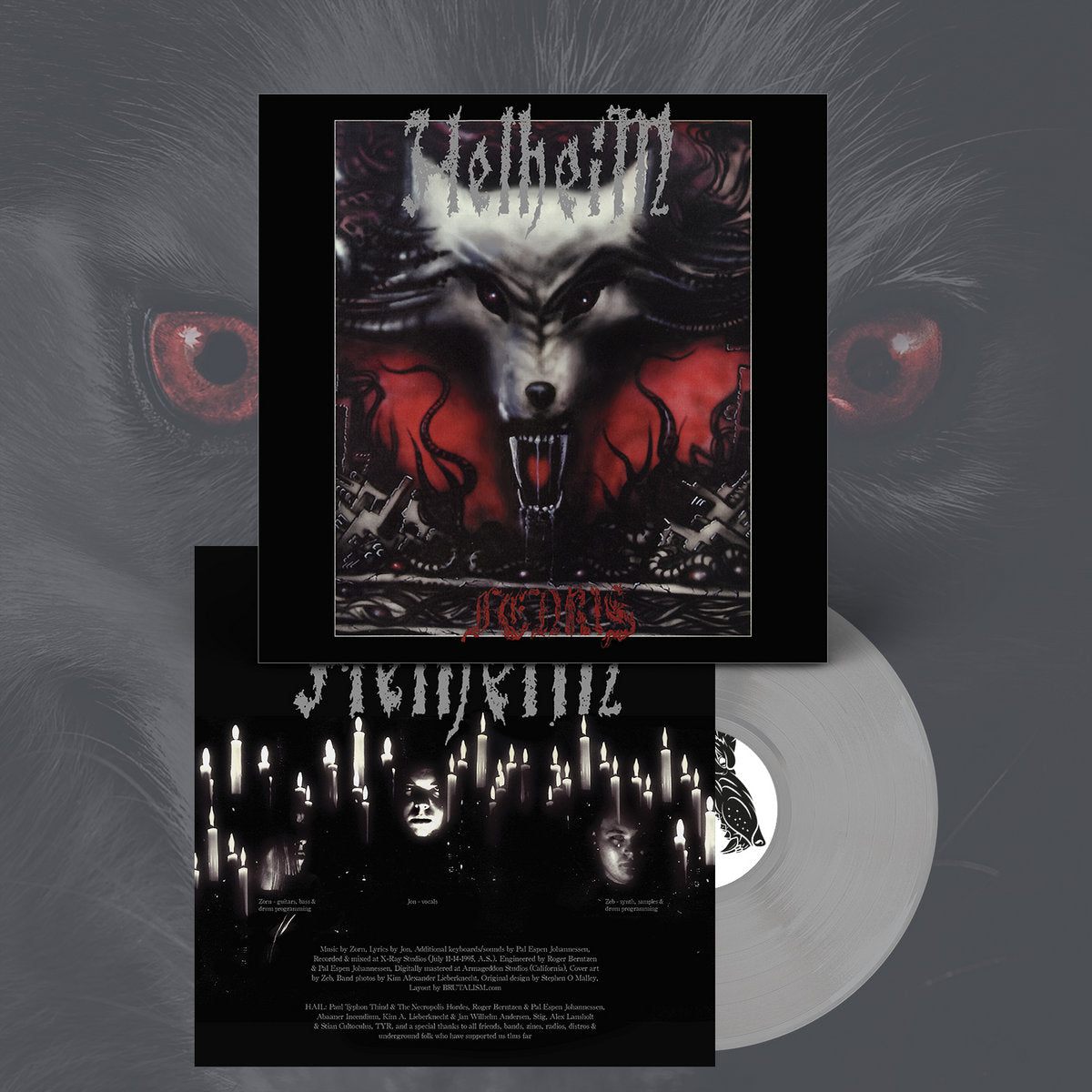 Helheim Fenris LP sølv vinyl reutgivelse