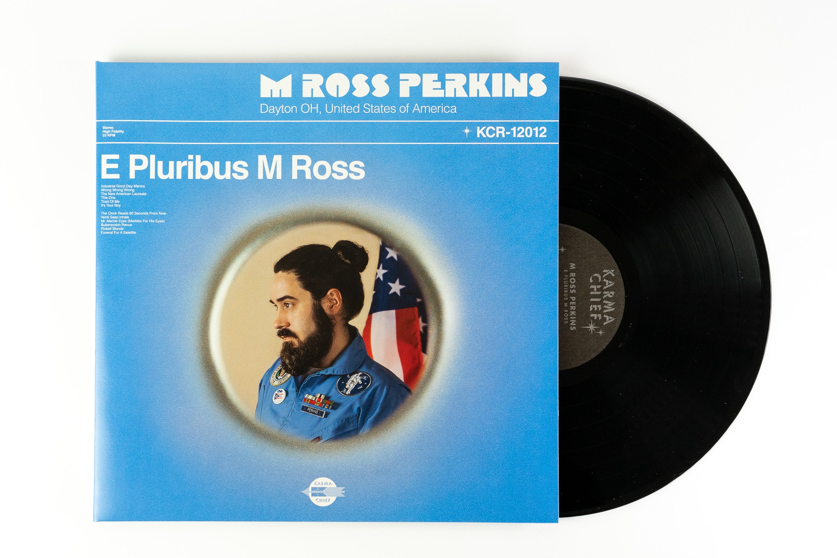 M Ross Perkins E Pluribus M Ross LP blå vinyl psykedelisk pop