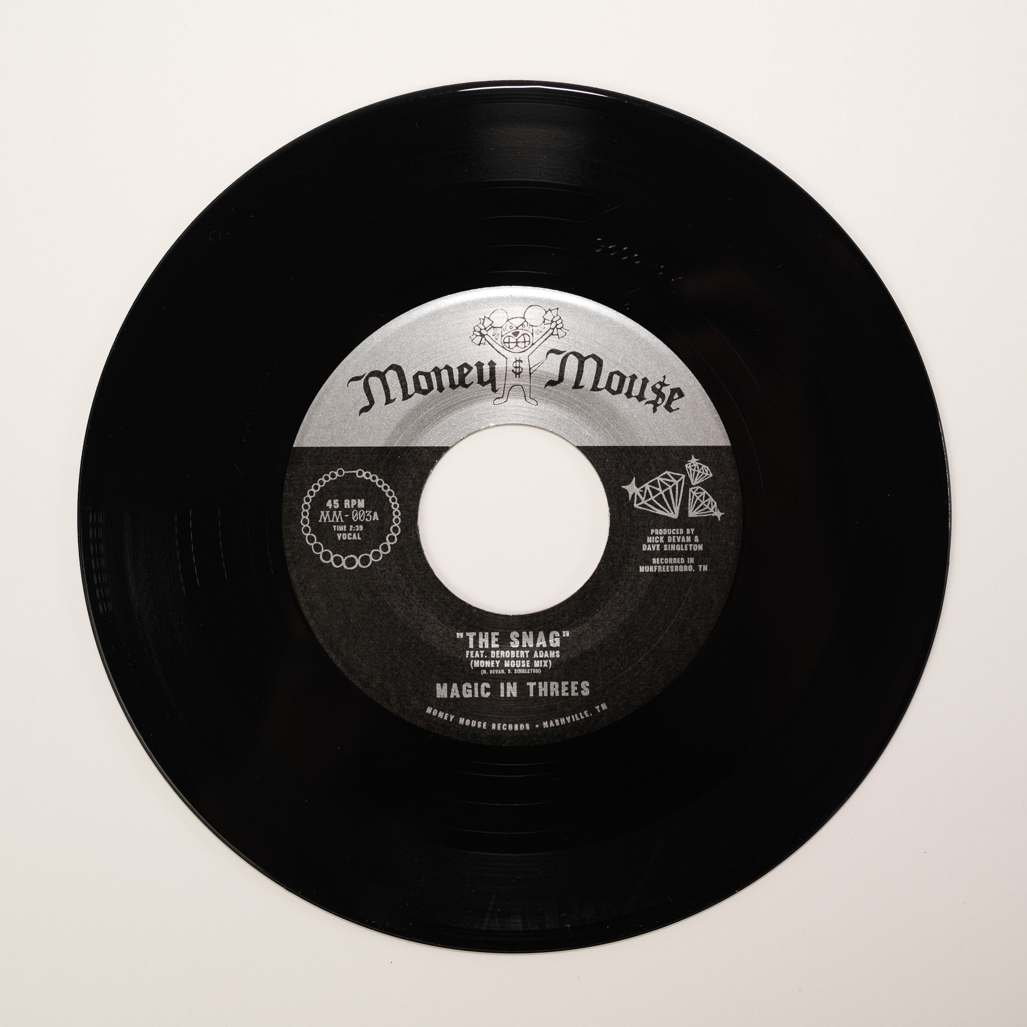 Money Mouse Magic In Threes The Snag 7-tommer svart funk