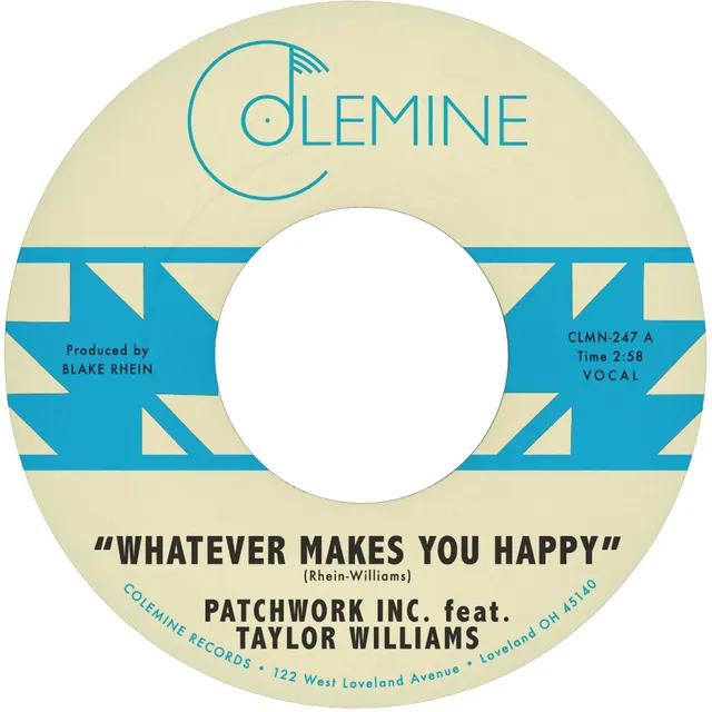 Colemine Patchwork Inc Whatever Makes You Happy vinylsingle seaglass blue
