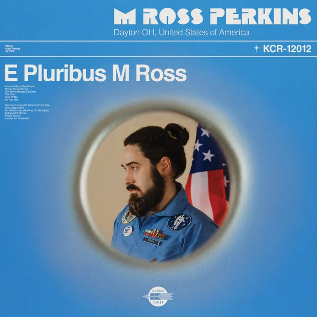 M Ross Perkins E Pluribus M Ross LP blå vinyl psykedelisk pop