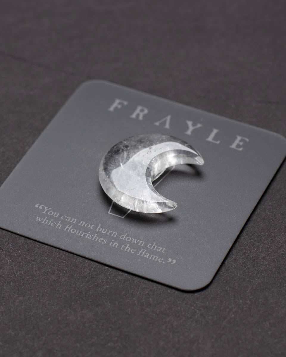 Frayle Natural Quartz Crescent Moon krystall