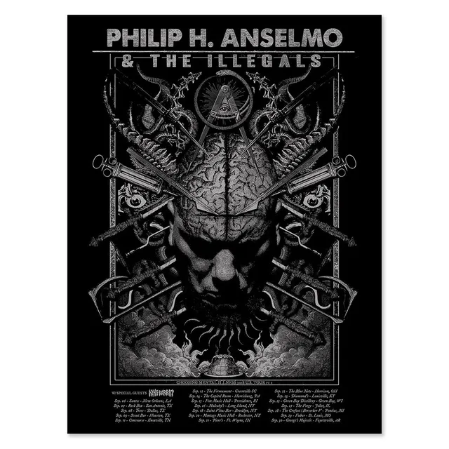Philip H. Anselmo & The Illegals Choosing Mental Illness turnéplakat 2018