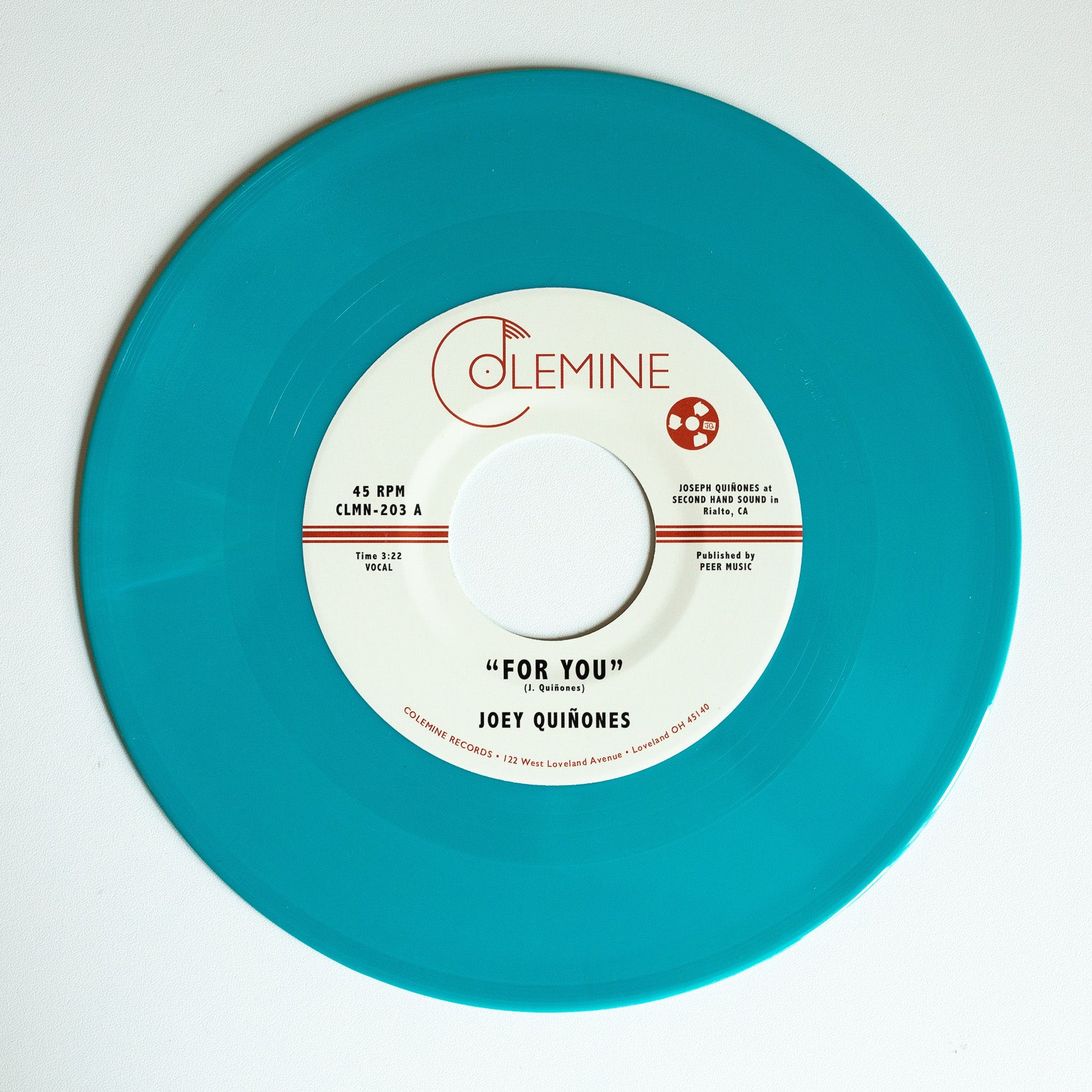 Joey Quiñones For You vinyl 7" farget reggae
