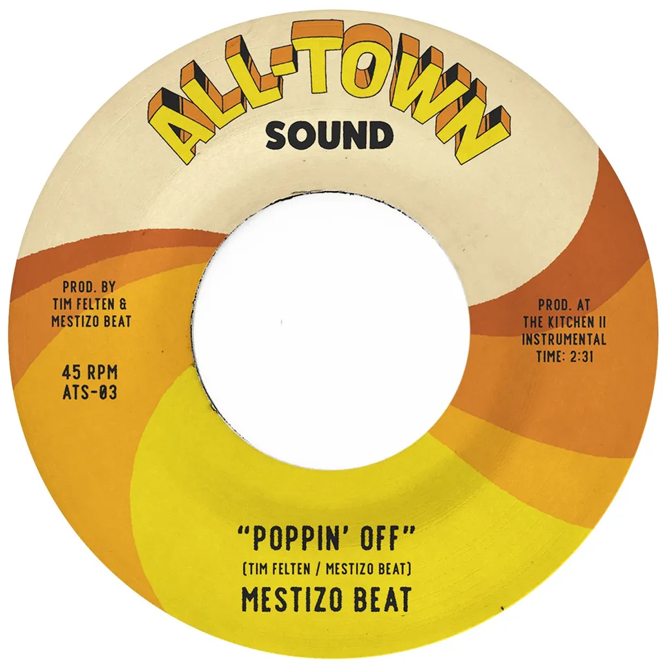 Mestizo Beat Poppin Off 7" tan vinyl singel