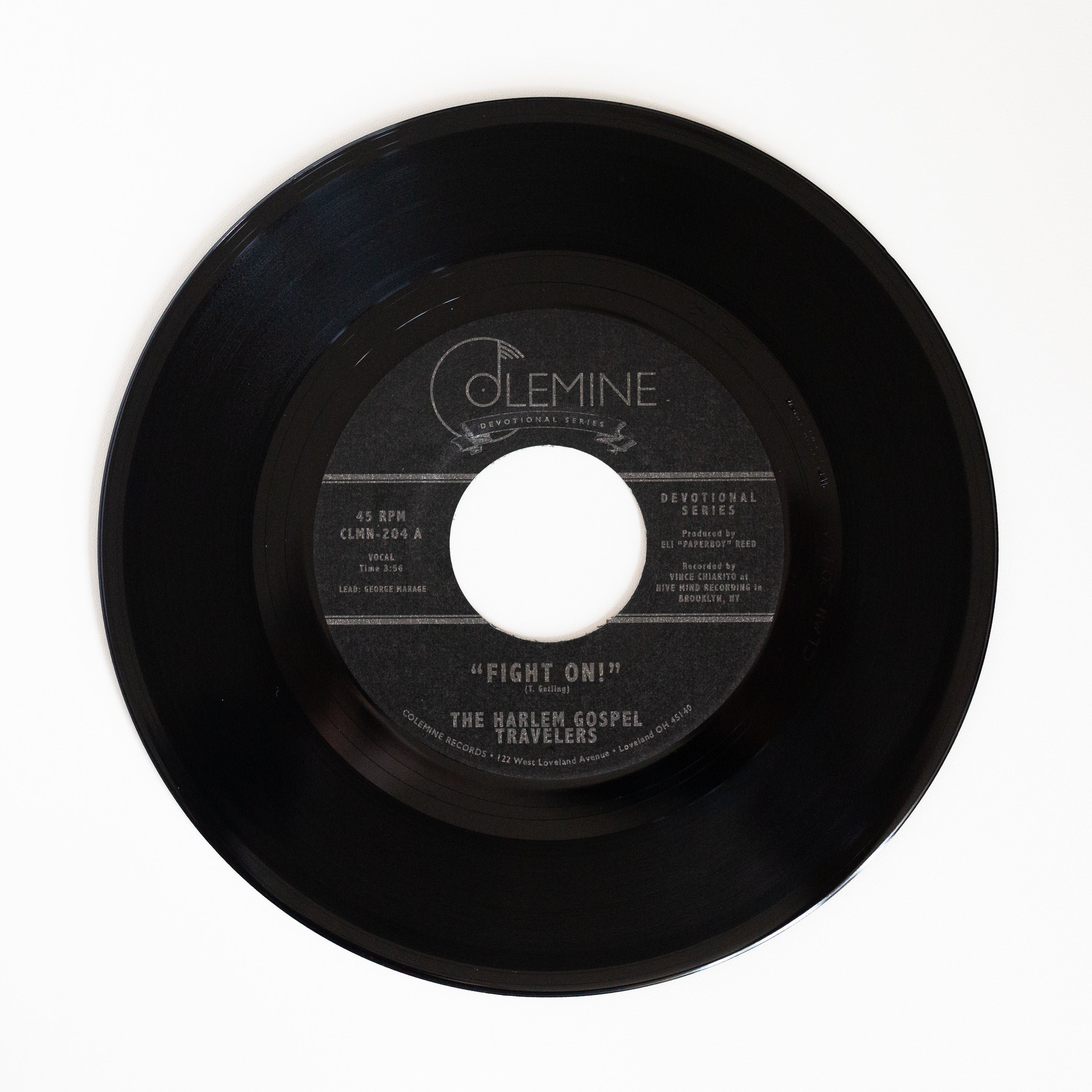 Colemine Harlem Gospel Travelers Fight On vinylsingel 7" klar