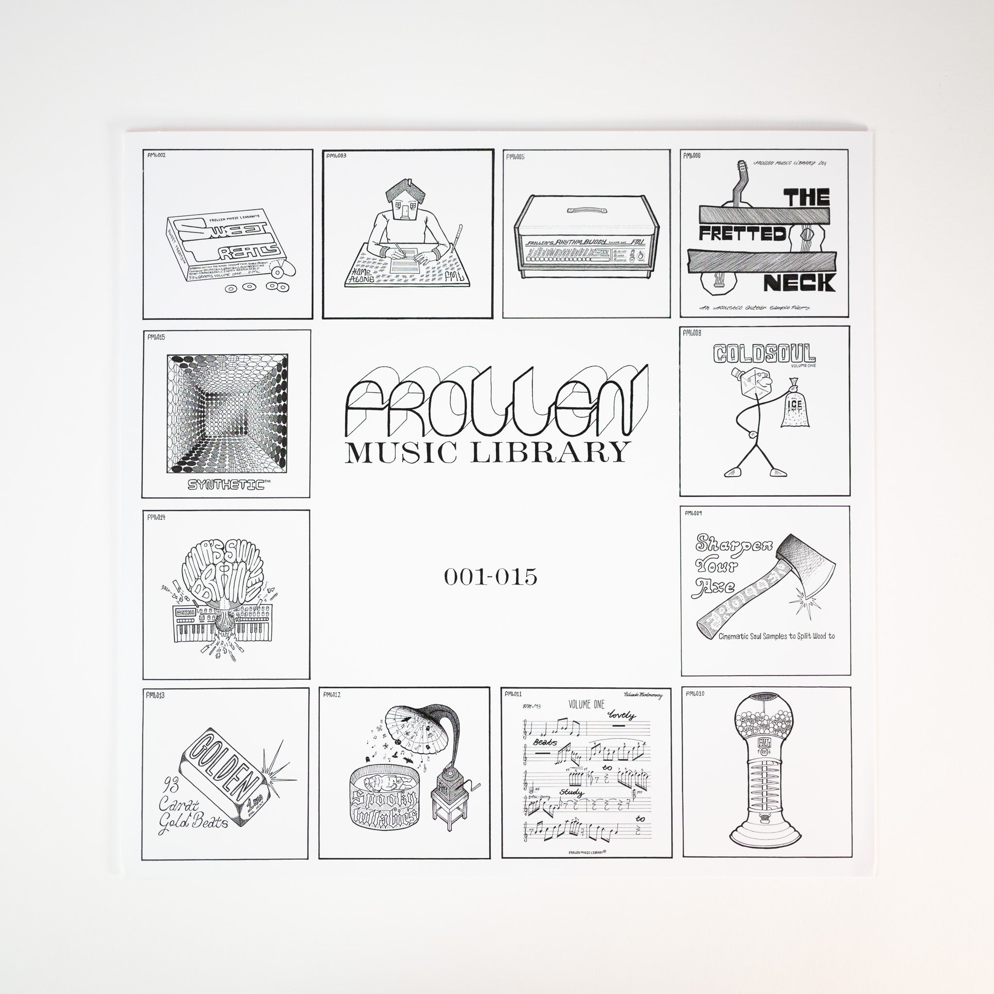 Frollen Music Library 001-015 LP vinylplate blå vinyl
