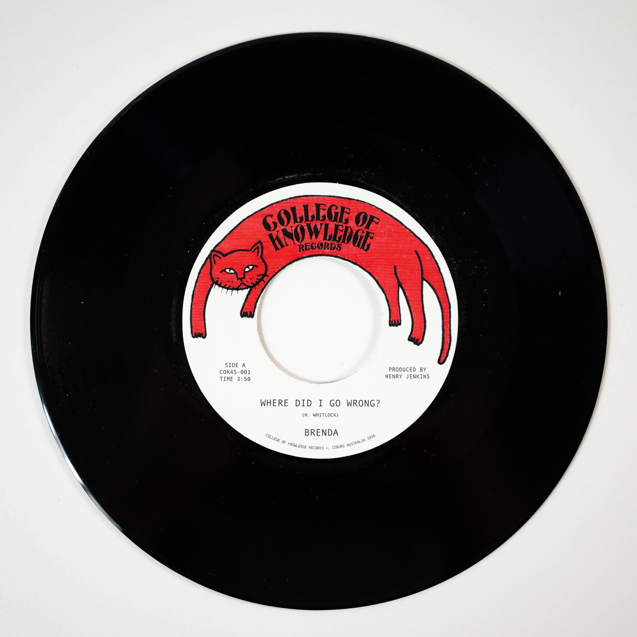 Colemine Brenda Where Did I Go Wrong vinylsingel svart 7" soul
