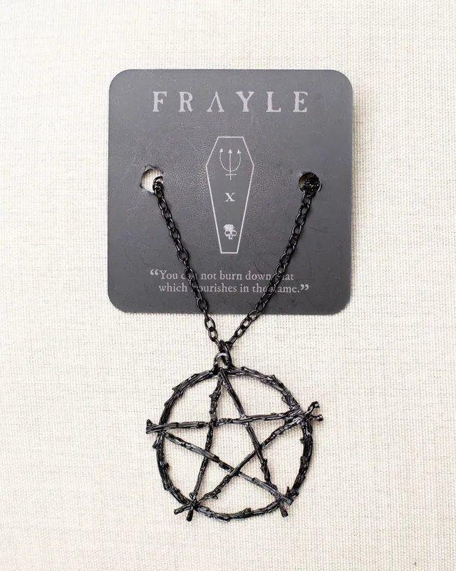 Frayle Black Pentacle kjede svart 30"
