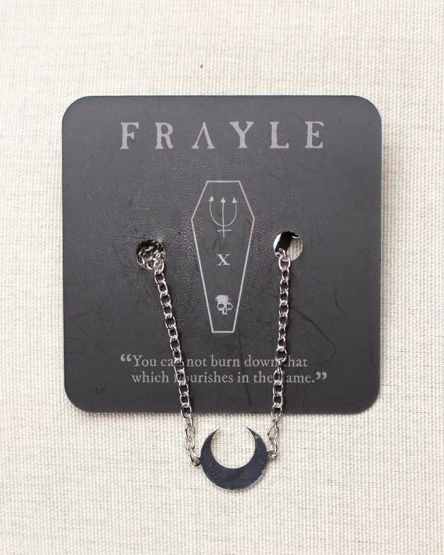 Frayle Small Crescent Moon halskjede sølv justerbar