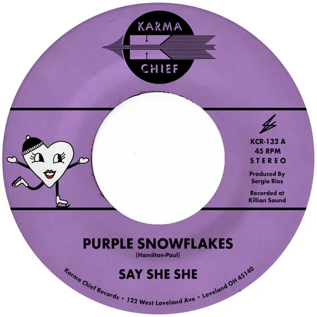 Say She She Purple Snowflakes This Wintertime singel lilla 45
