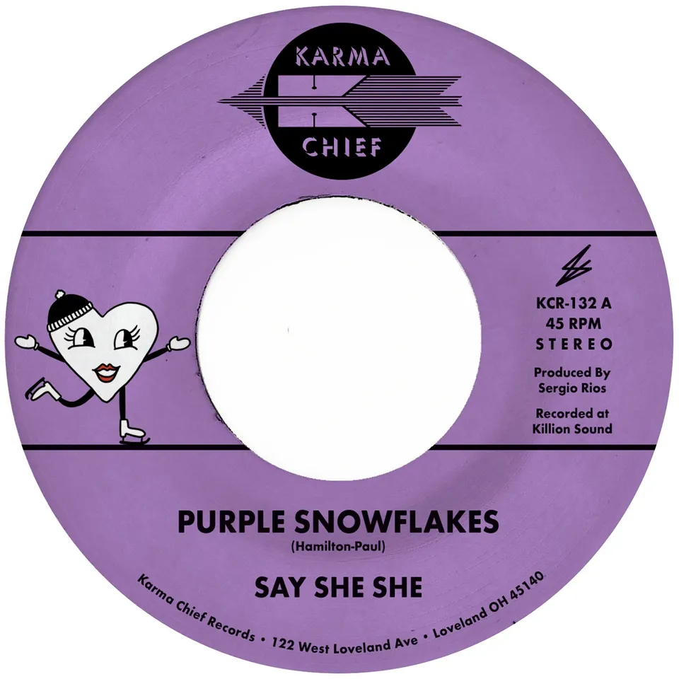 Say She She Purple Snowflakes This Wintertime singel lilla 45