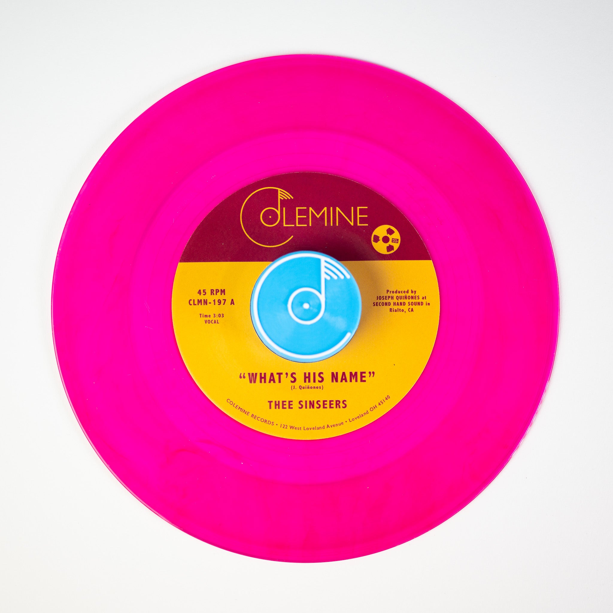 Colemine Thee Sinseers What's His Name vinylsingel fuchsia 7"