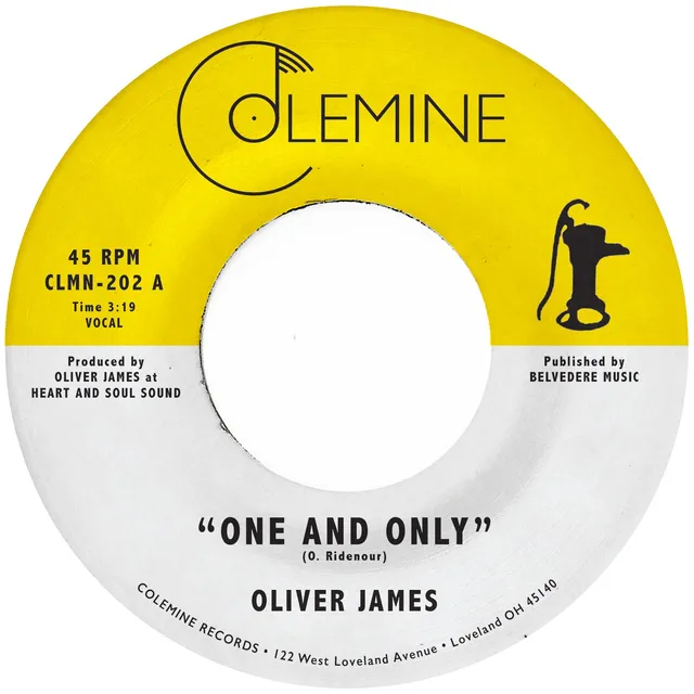 Oliver James One and Only vinyl 7" gul soul