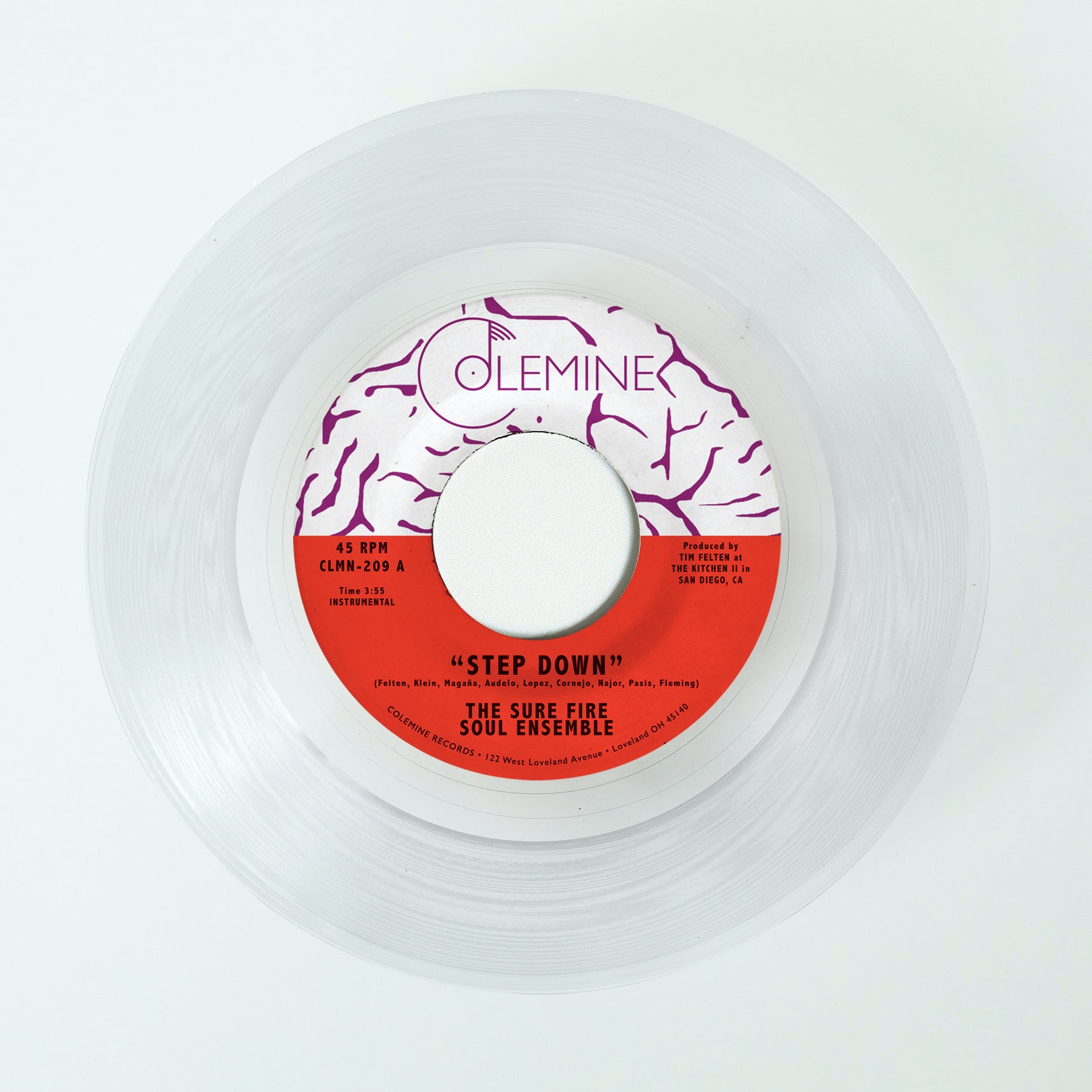 Colemine Sure Fire Soul Ensemble Step Down 7" vinylsingel klar funk