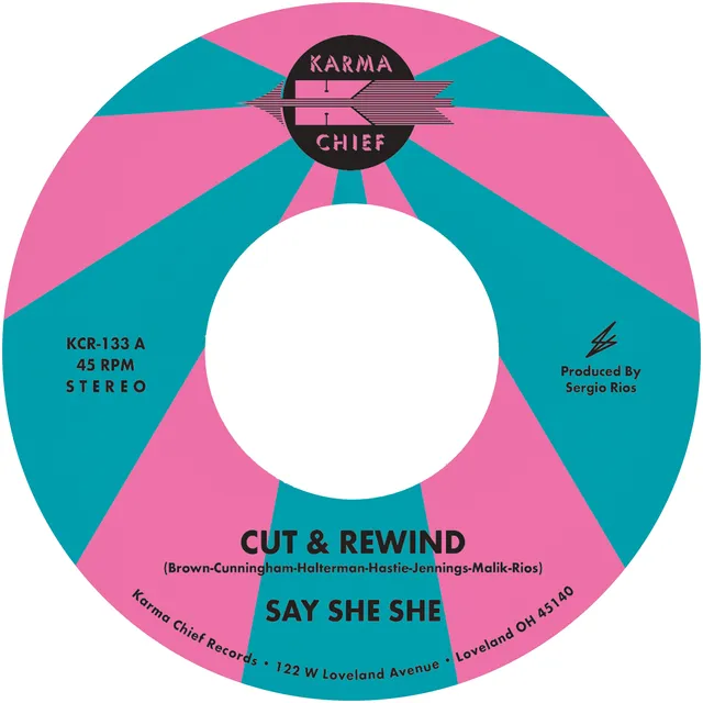Say She She Cut & Rewind / Disco Life vinylsingel rosa disco