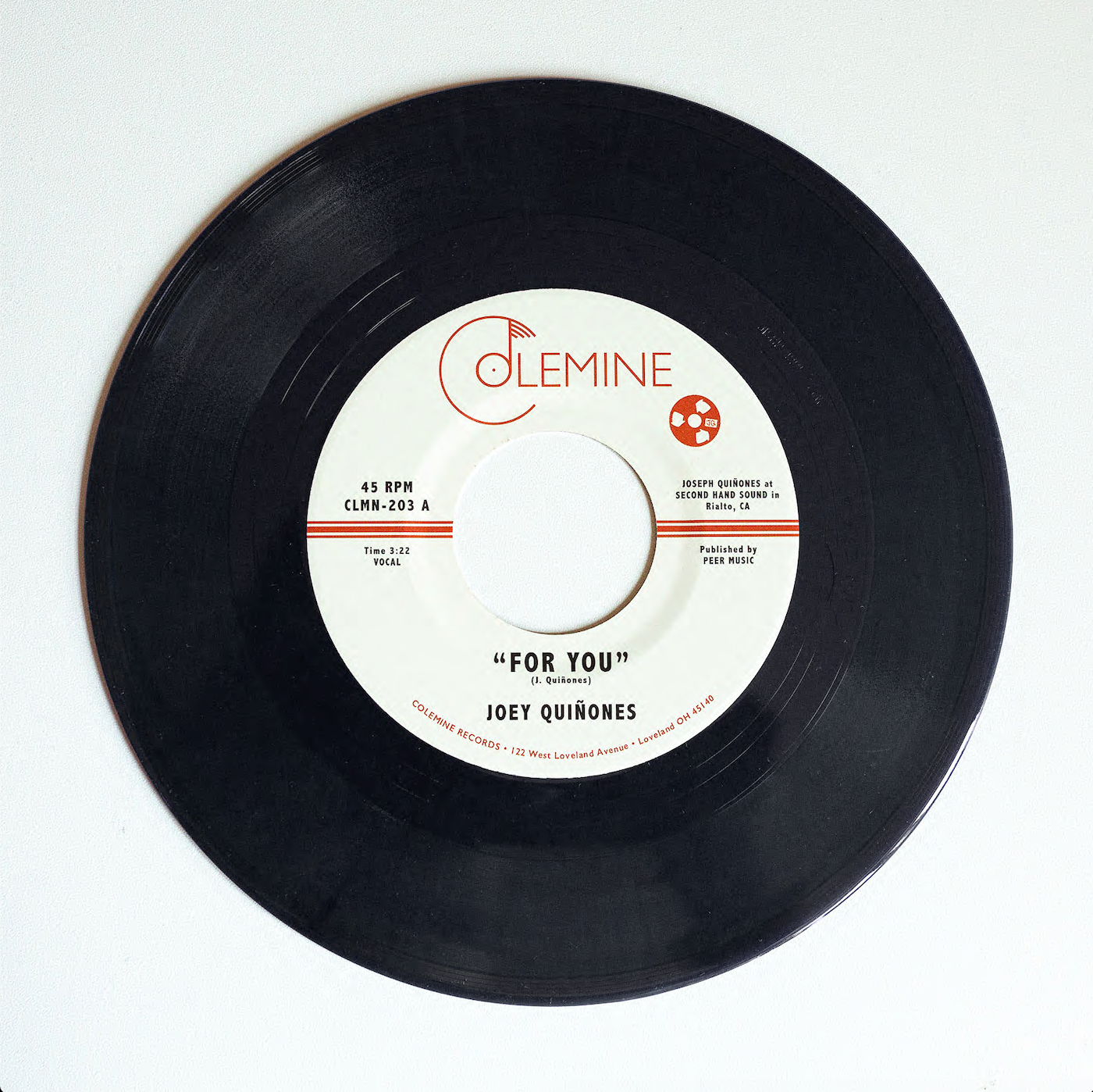 Joey Quiñones For You vinyl 7" farget reggae