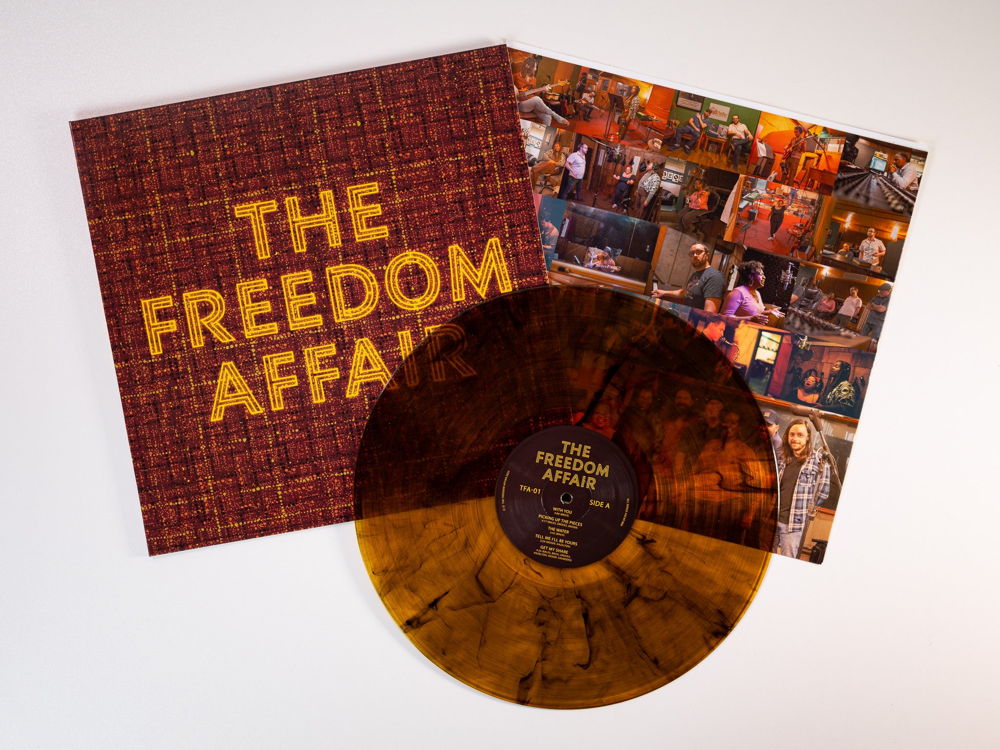 The Freedom Affair S/T LP vinylplate gold swirl