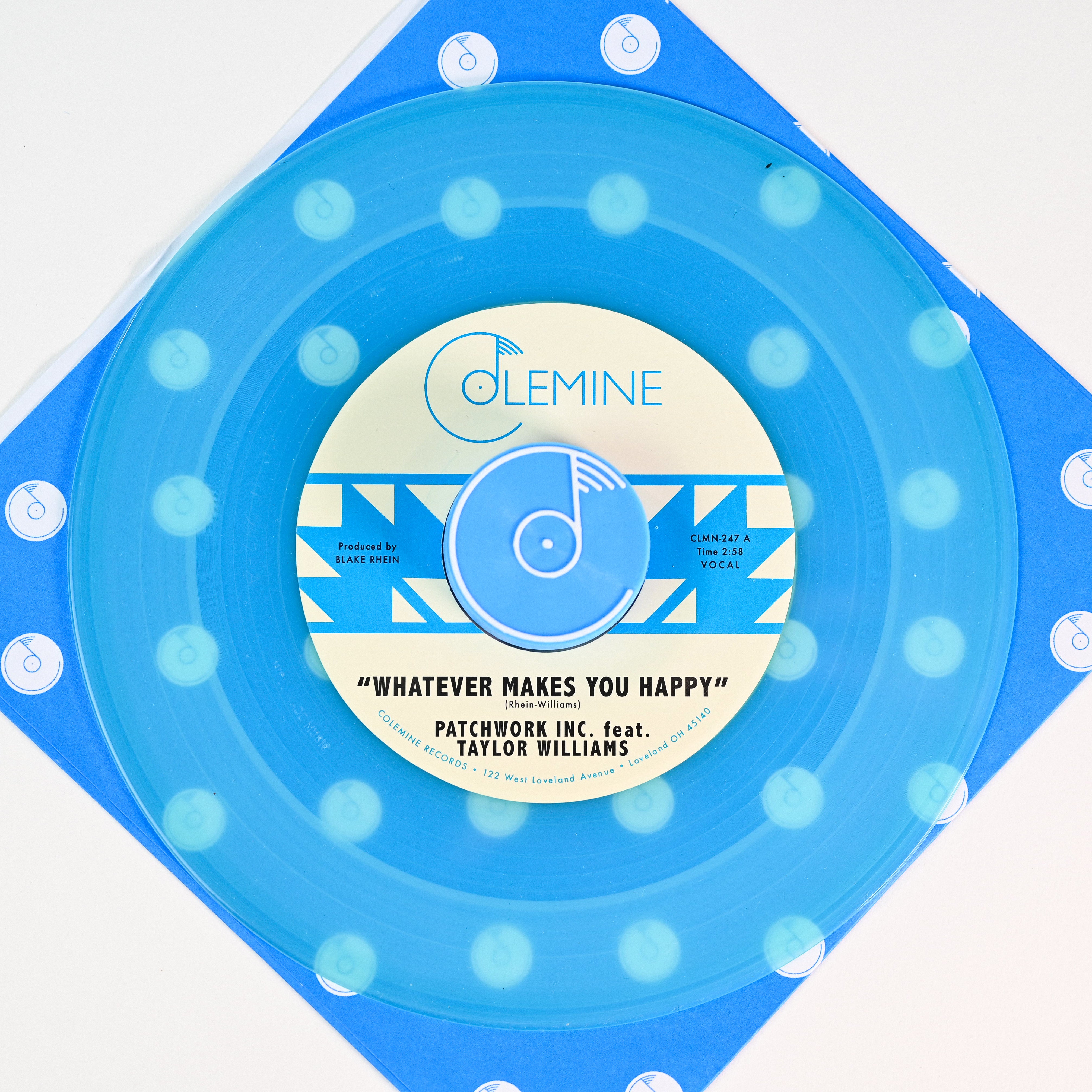 Colemine Patchwork Inc Whatever Makes You Happy vinylsingle seaglass blue