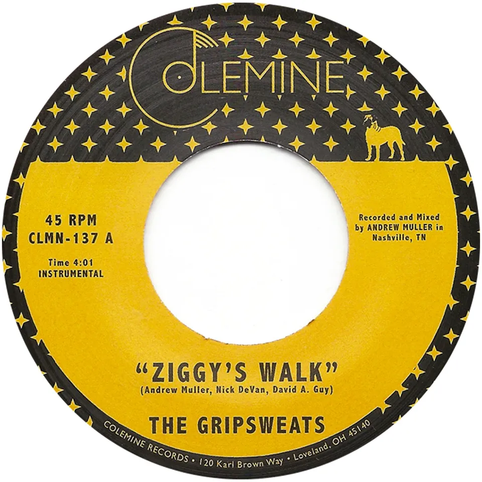 Colemine The Gripsweats Ziggy's Walk vinylsingel rød 7"