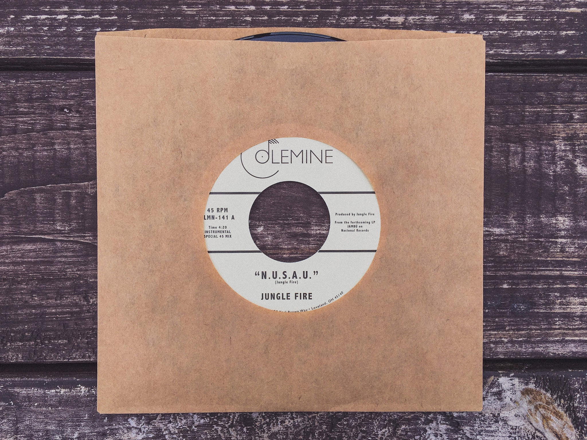 Jungle Fire N.U.S.A.U. 7" singel grønn vinyl