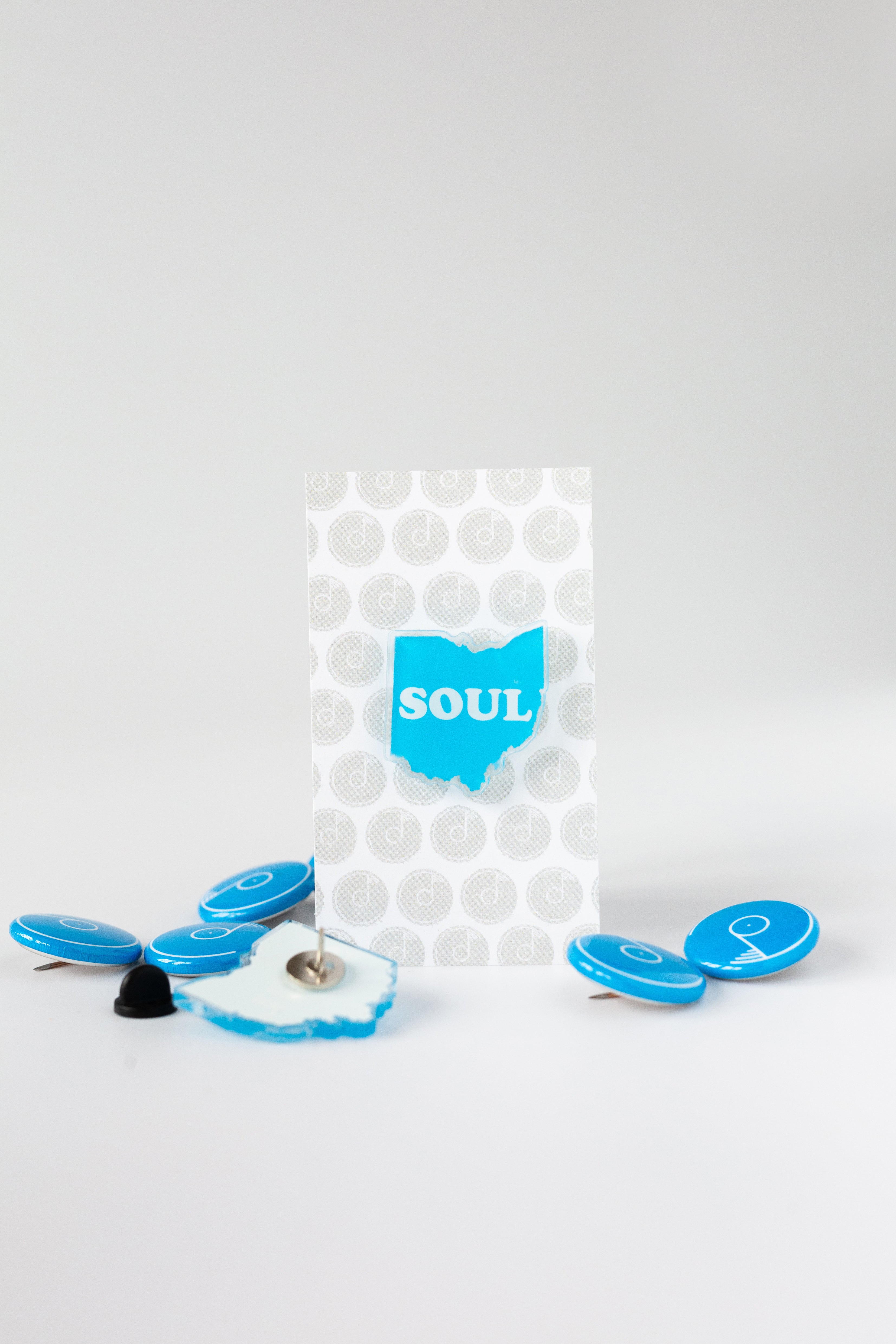 Ohio Soul pin metall 1 tomme