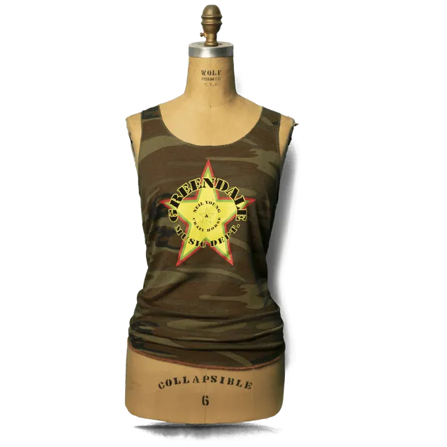 Neil Young Greendale Star singlet grå dame økologisk