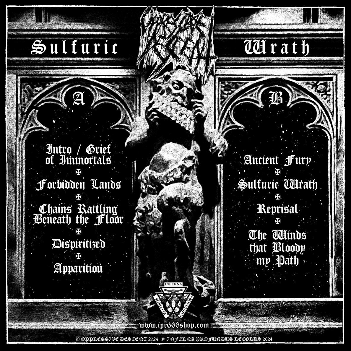 Oppressive Descent Sulfuric Wrath LP svart vinyl 180g