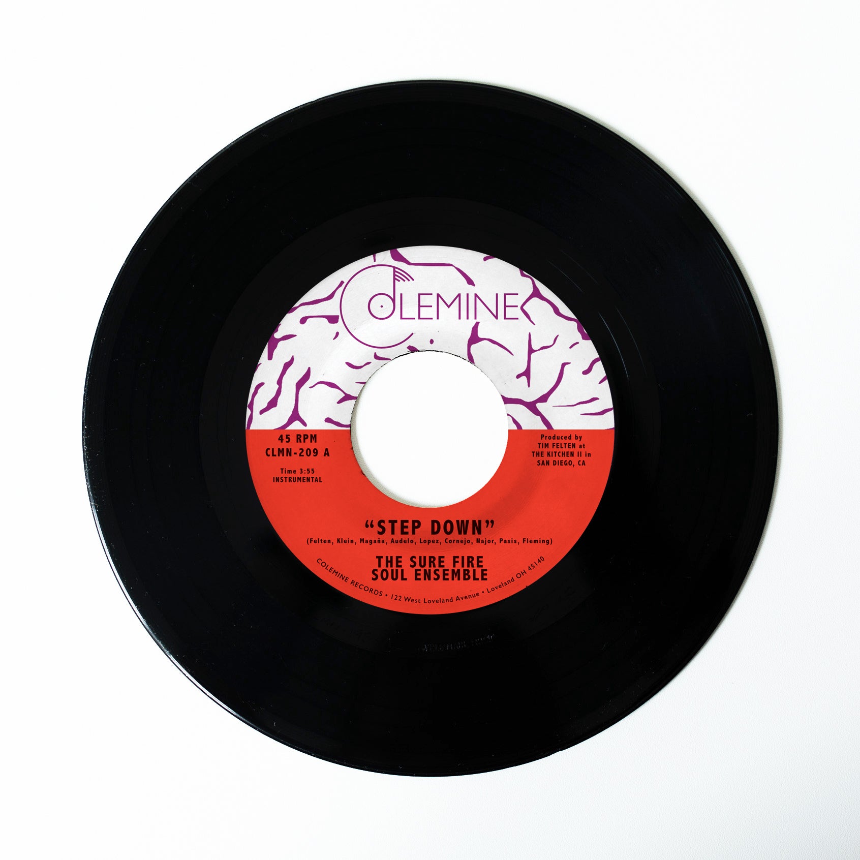 Colemine Sure Fire Soul Ensemble Step Down 7" vinylsingel klar funk