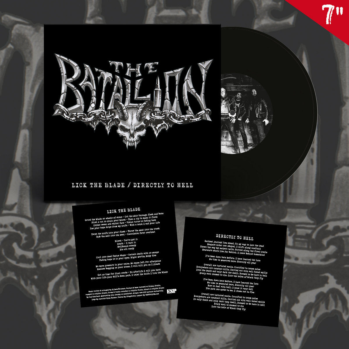 The Batallion Lick The Blade 7" EP singel thrash