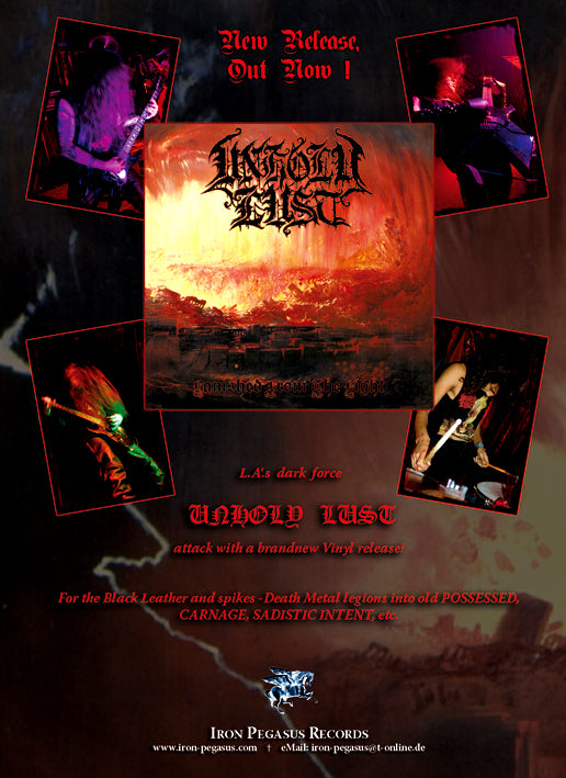 Unholy Lust Banished from the Light LP svart vinyl