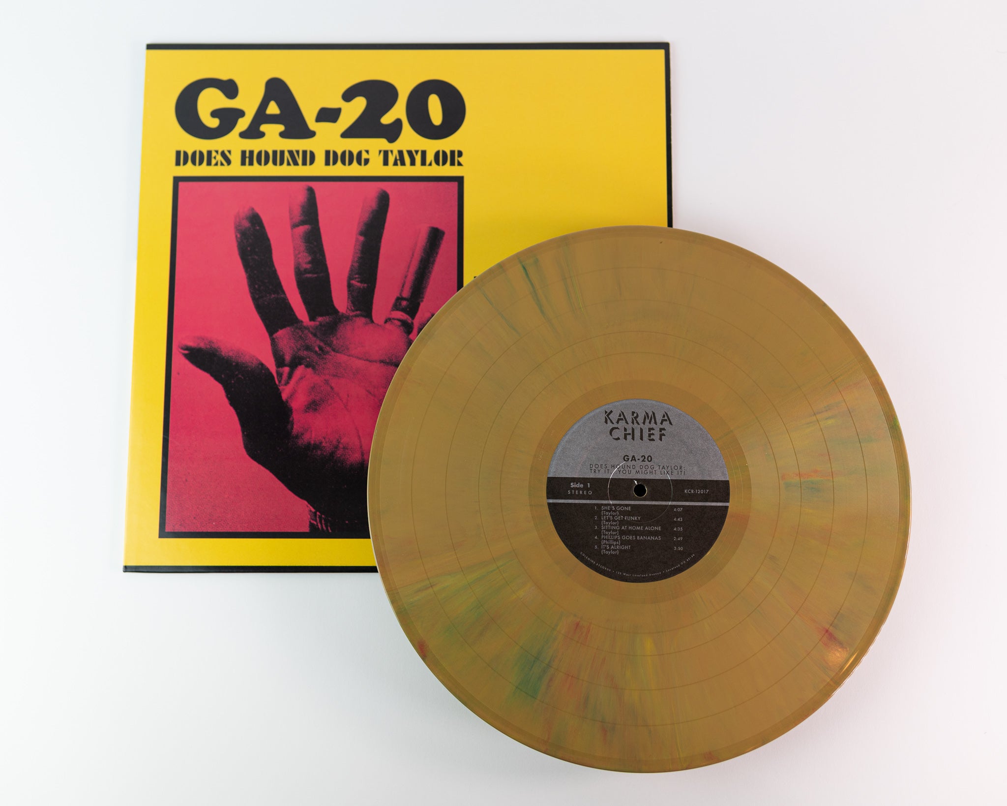 GA-20 Does Hound Dog Taylor LP vinylplate svart blues