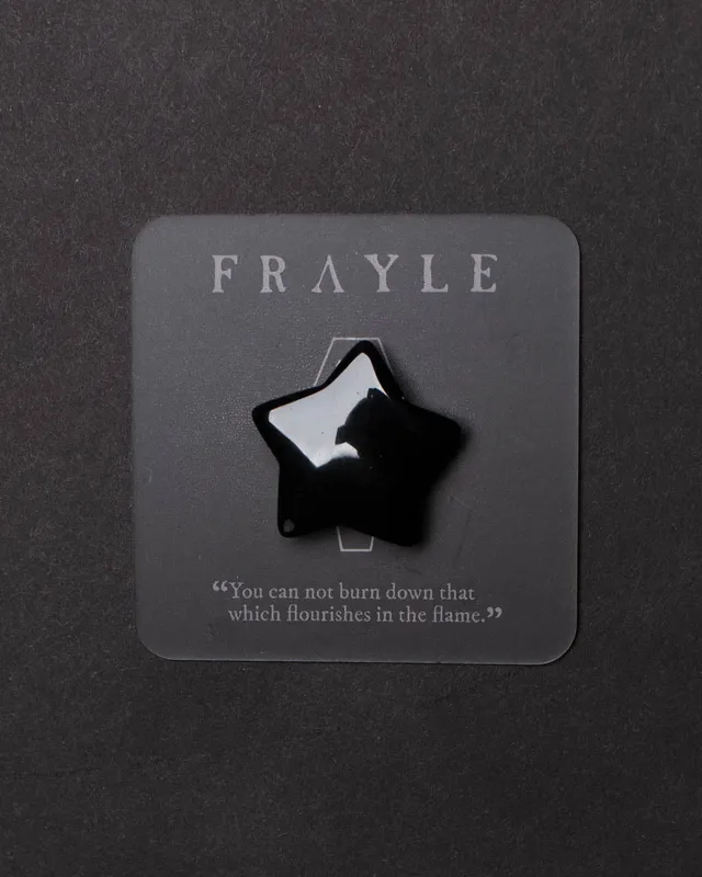 Frayle Obsidian Star krystall 1,25" svart obsidian