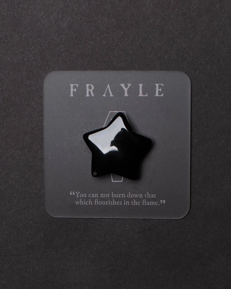 Frayle Obsidian Star krystall 1,25" svart obsidian