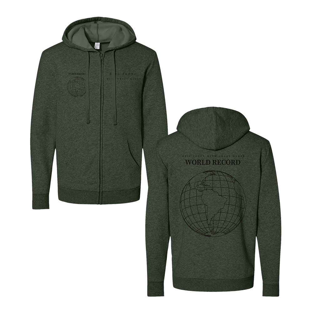 Neil Young World Record zip-hettejakke
