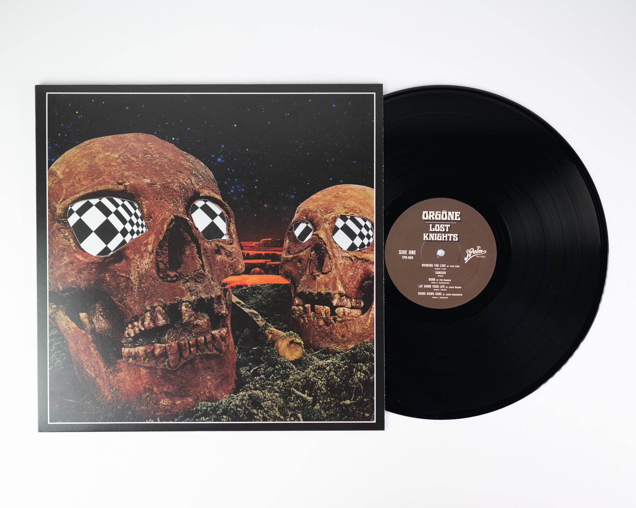 Orgone Lost Knights vinylplate hvit svart marbled LP