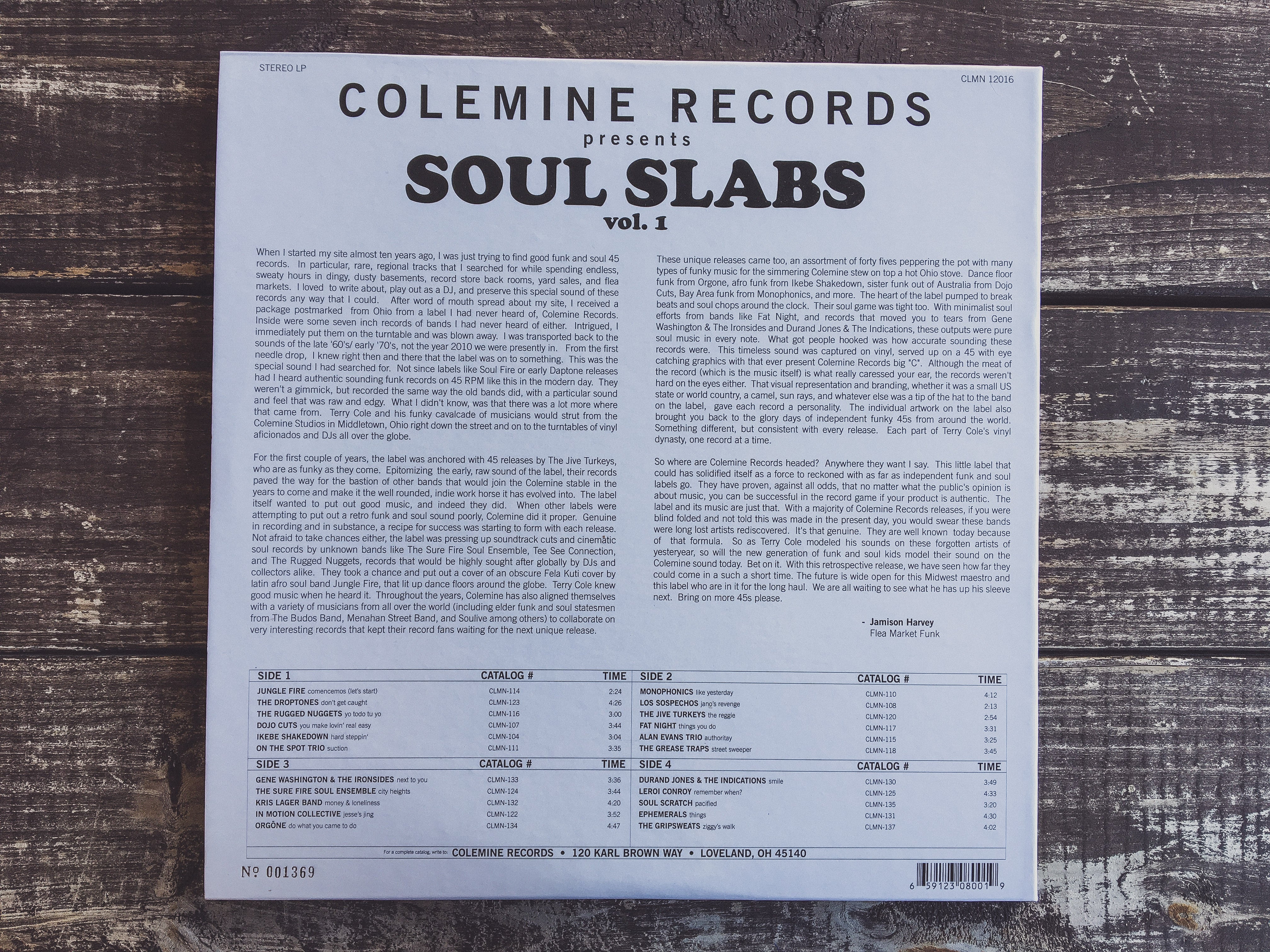 Soul Slabs Vol. 1 samling dobbel vinyl 2xLP