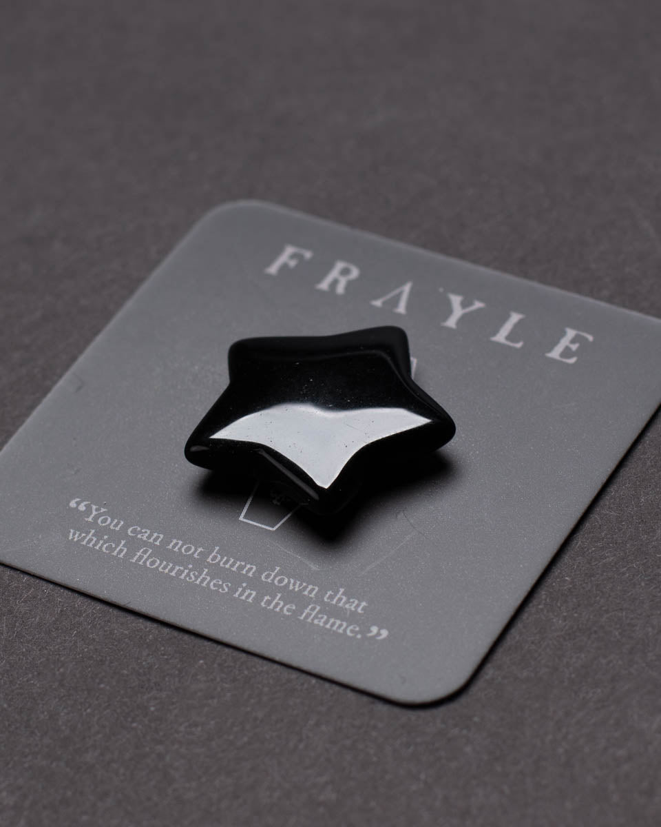 Frayle Obsidian Star krystall 1,25" svart obsidian
