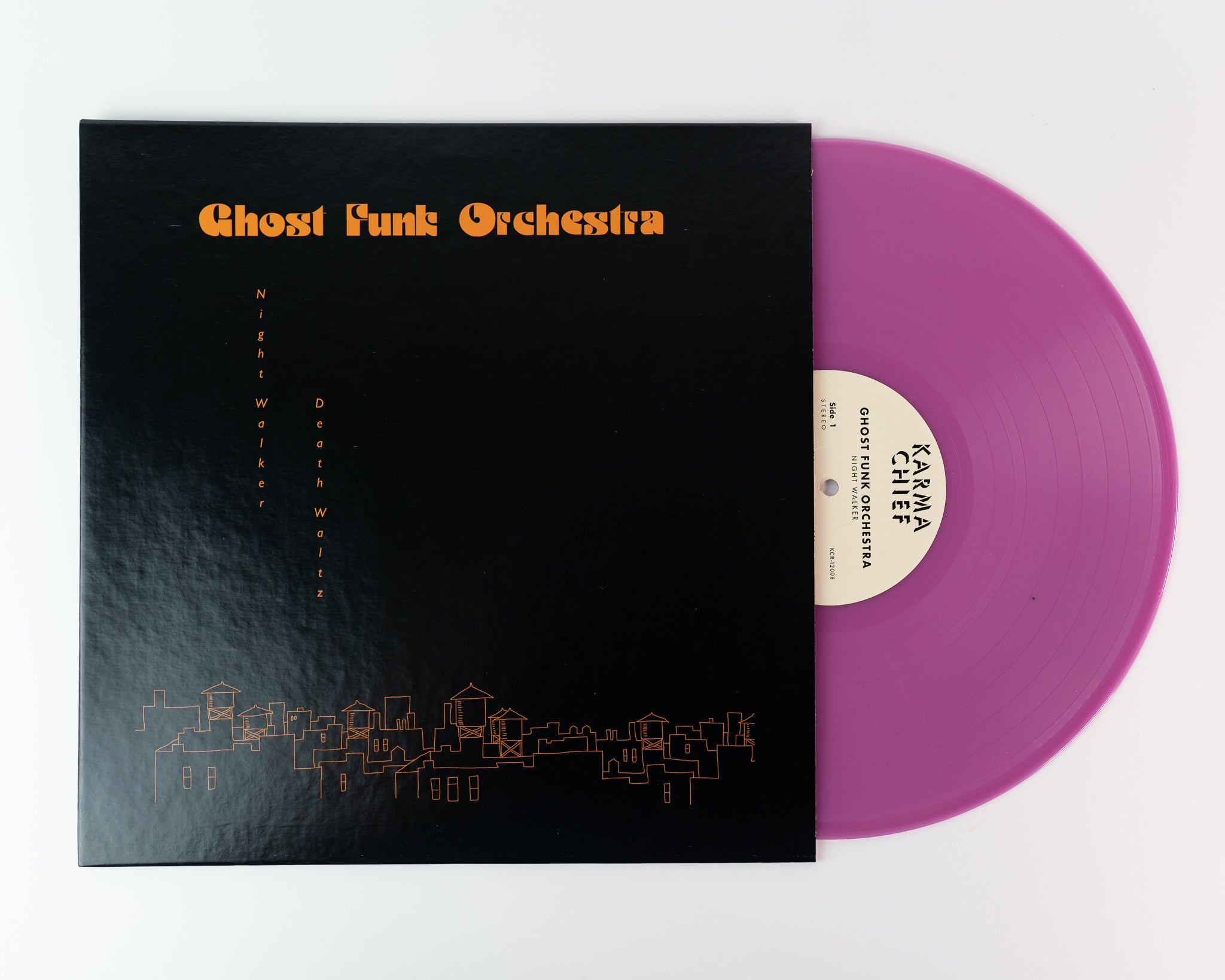 Ghost Funk Orchestra Night Walker / Death Waltz LP lilla vinyl psych
