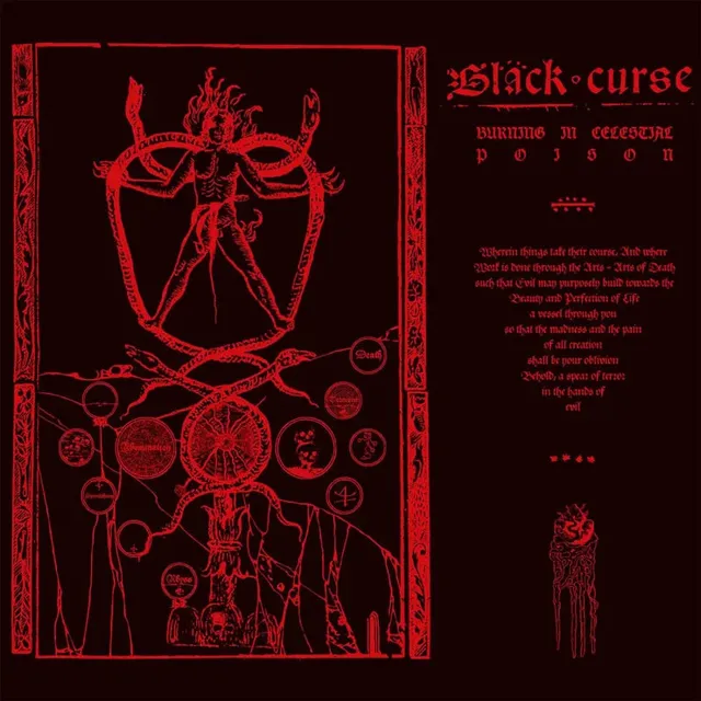 Black Curse Burning in Celestial Poison LP vinyl svart