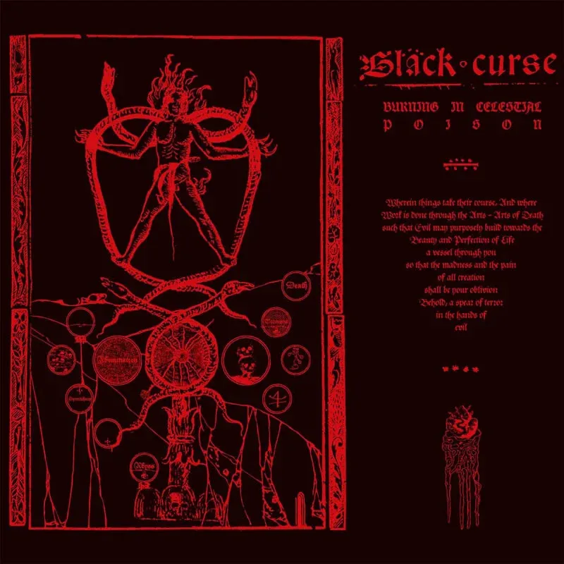 Black Curse Burning in Celestial Poison LP vinyl svart