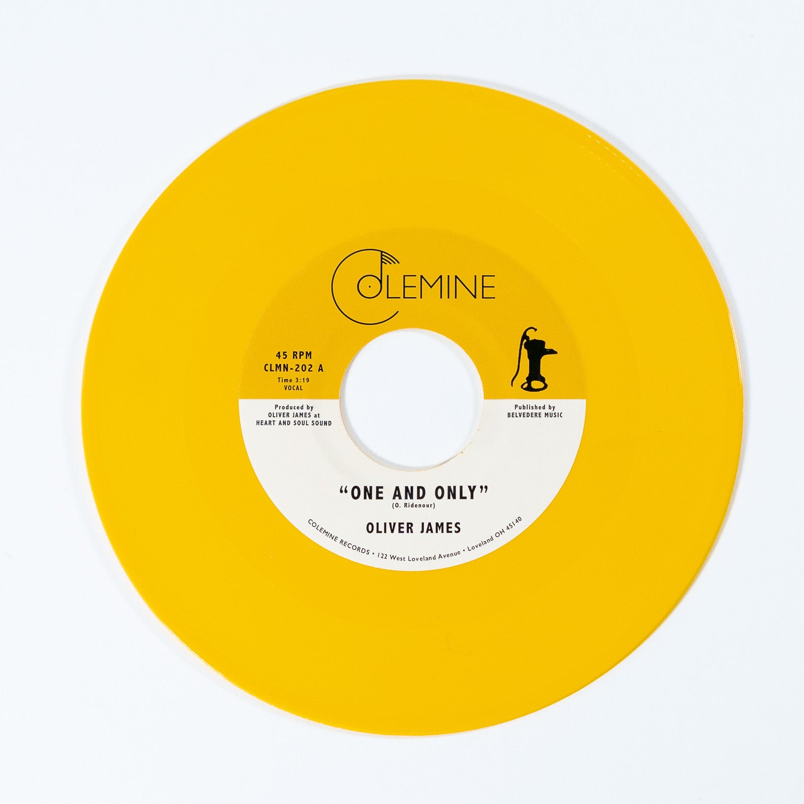 Oliver James One and Only vinyl 7" gul soul