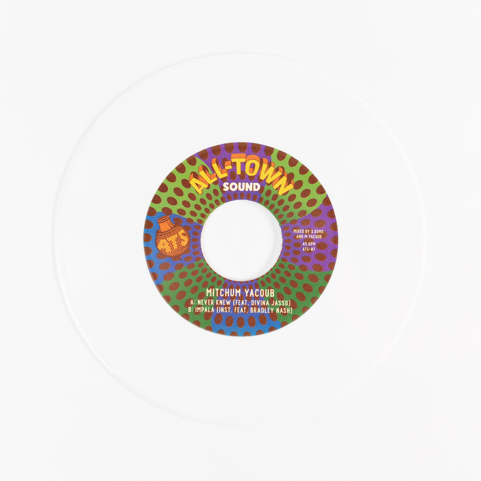 Mitchum Yacoub Never Knew 7-tommer hvit vinyl